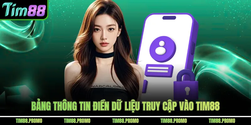 Bảng thông tin điền dữ liệu truy cập vào Tim88